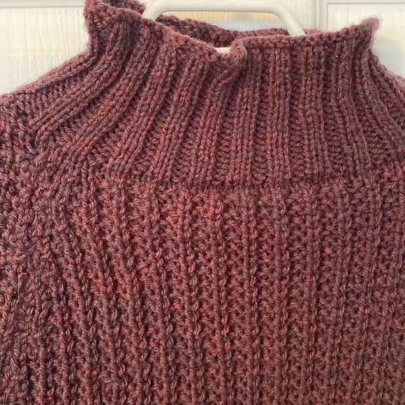 Dark Academia Handmade Knit Sweater with Mock Turtleneck - Picture 6 of 7